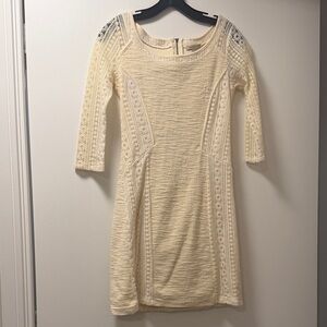 Boho Cream Knit Dress